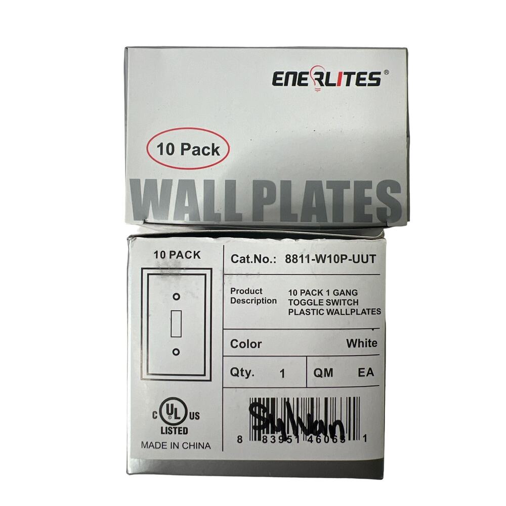 2 Pack ENERLITES Light Switch Cover Plate, Size 1-Gang Plate‎